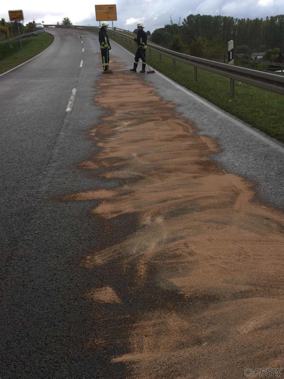 Ölspur abgebunden